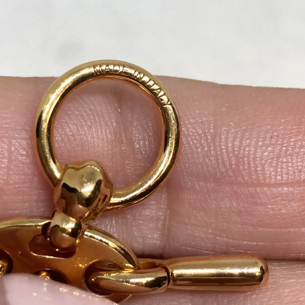 Hermès MORS ET JOUET Twilly Scarf Ring Charm Horse Bit Rose Gold Equestrian